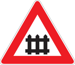 Guarded Railroad Crossing Clip Art